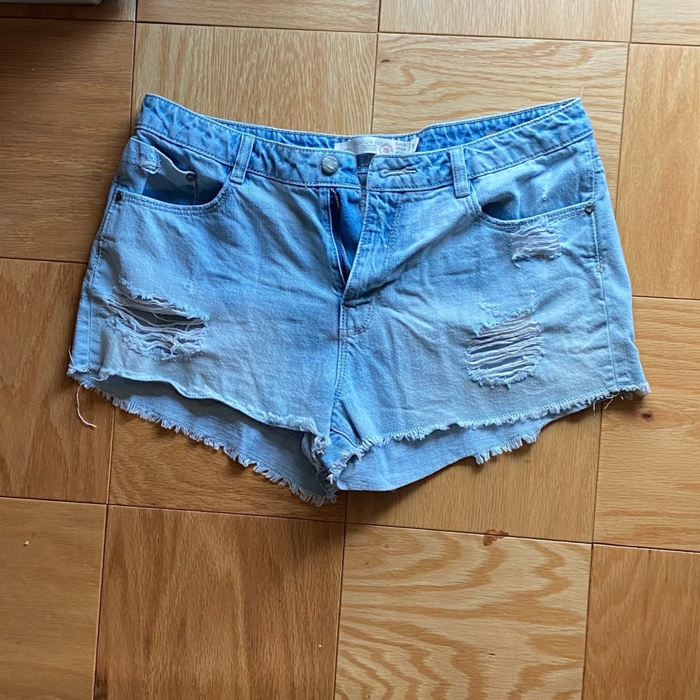 Zara Light Wash Denim jean shorts